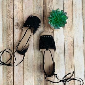 Lace Up Espadrille Sandals